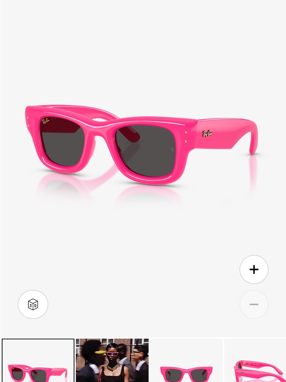 Ray-Ban Pink Wayfarer Puffer Sunglasses
